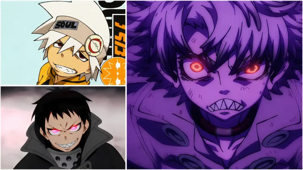 کارکتر های اصلی ار سه انیمه Gachiakut , Fire force , Soul eater