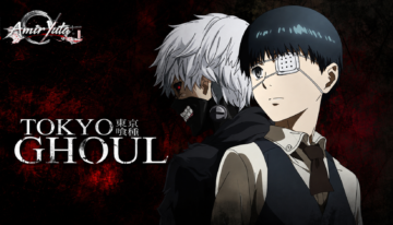Tokyo Ghoul — کانکی کن با چشم غول و کانکی با موهای سفید و ماسک غول